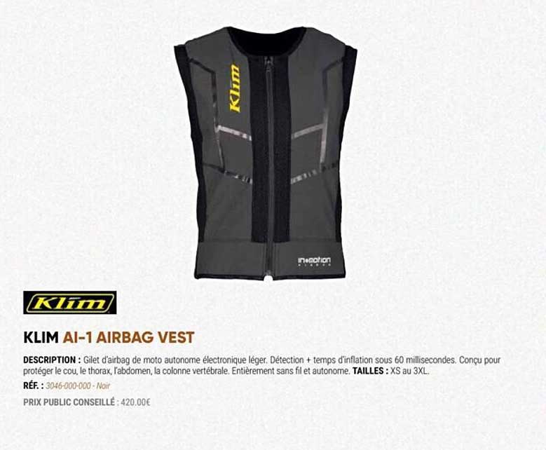 klim ai-1 airbag vest