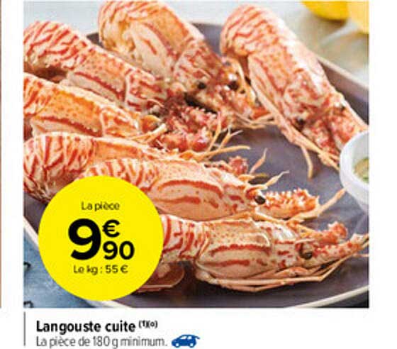 langouste cuite