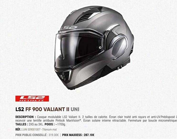 ls2 ff 900 valiant II uni