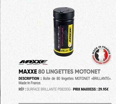 maxxe 80 lingettes motonet