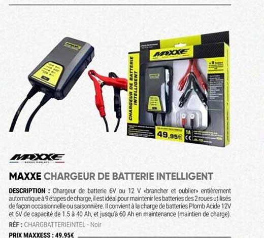 maxxe chargeur de batterie intelligent
