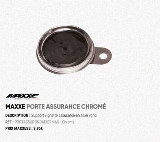 maxxe porte assurance chromé
