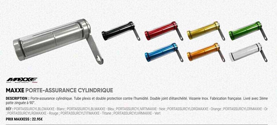 maxxe porte-assurance cylindrique