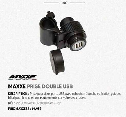 maxxe prise double usb
