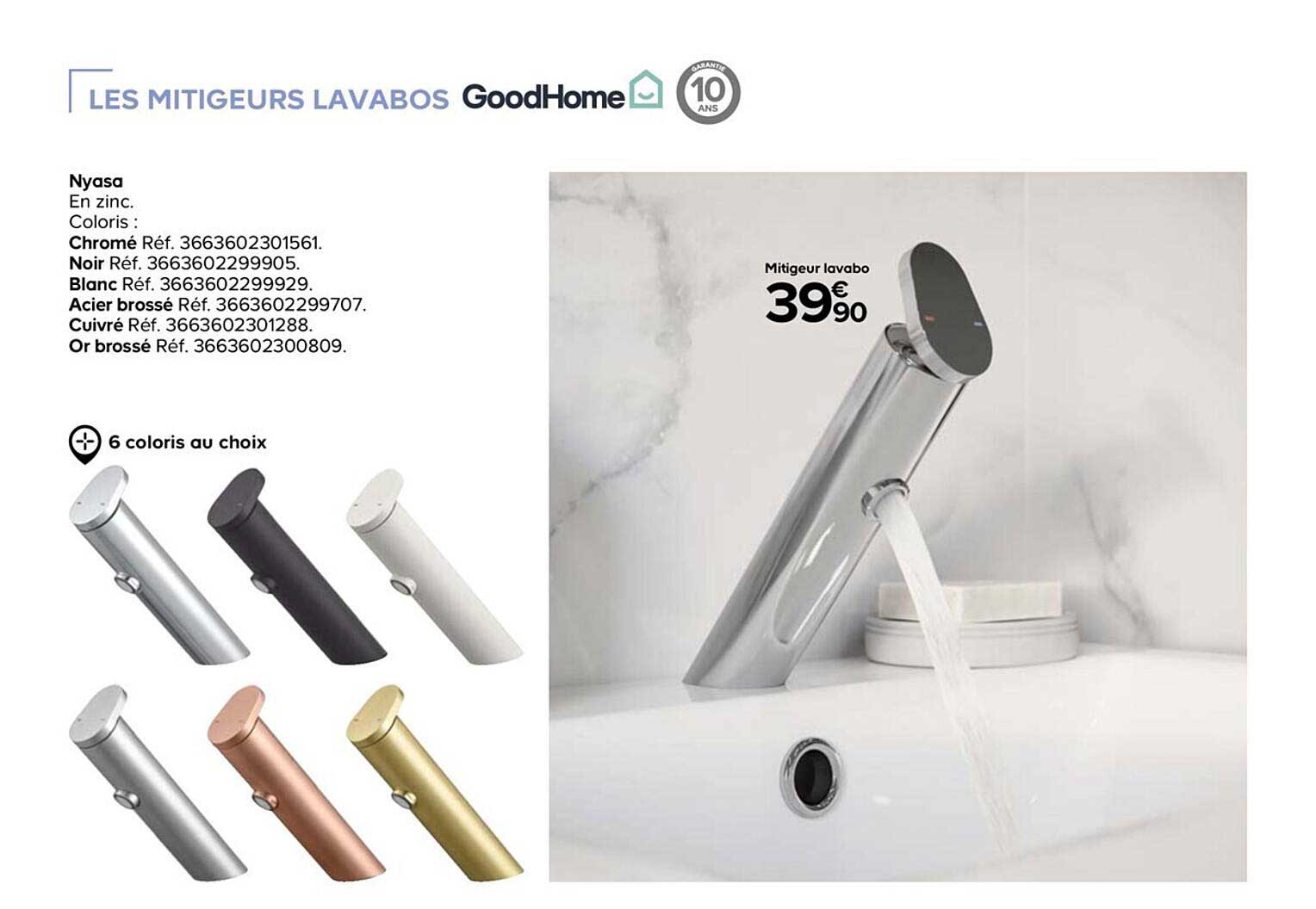 les mitigeurs lavabos goodhome