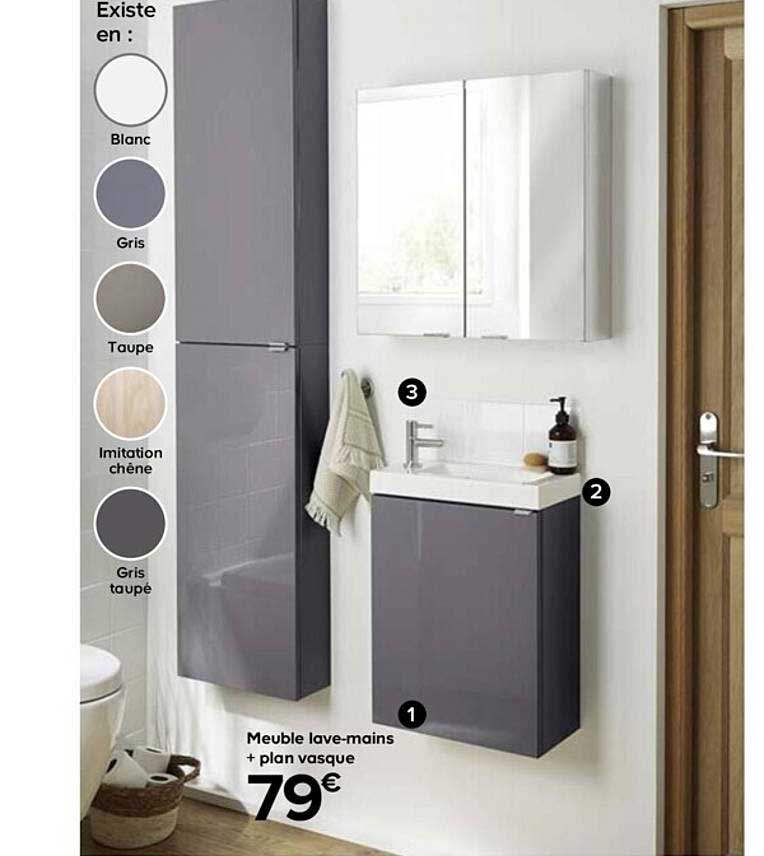 meuble lave-mains + plan vasque
