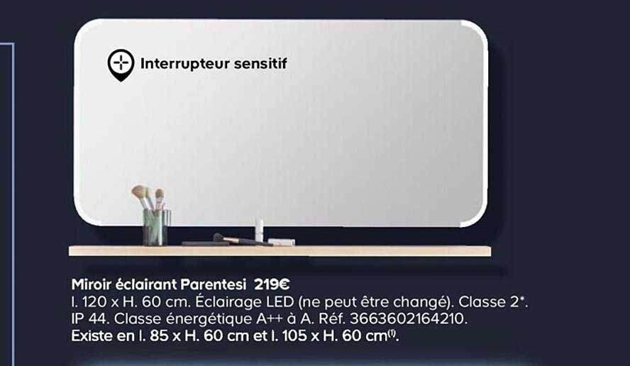 Miroir éclairant Parentesi