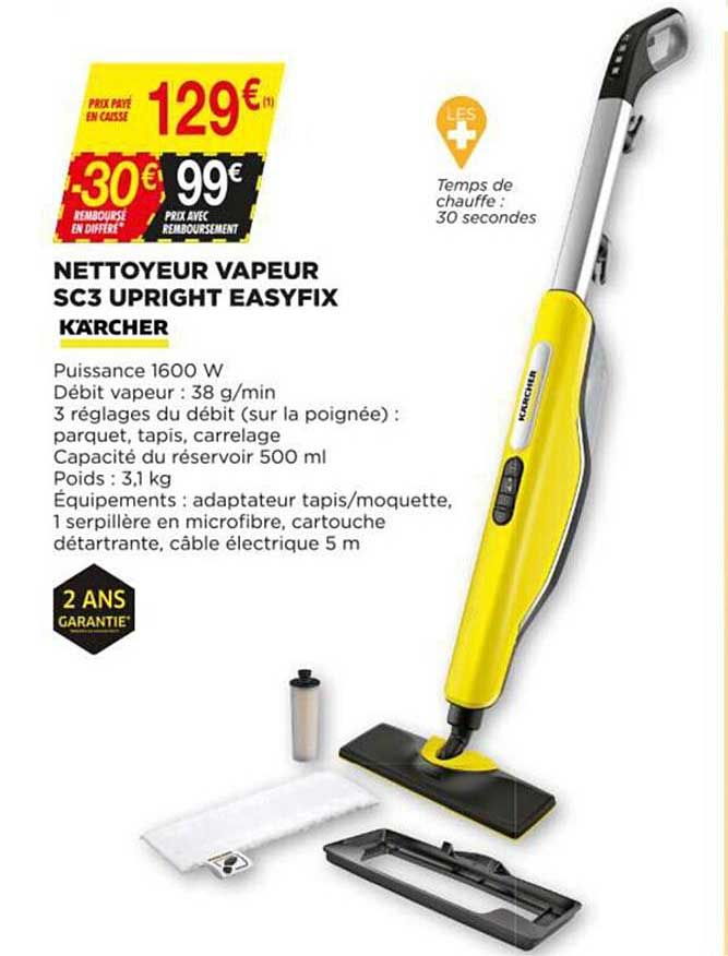 nettoyeur vapeur sc3 upright easyfix kärcher