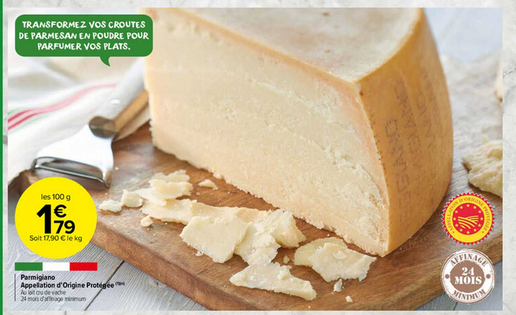 parmigiano appellation d'origine protégée