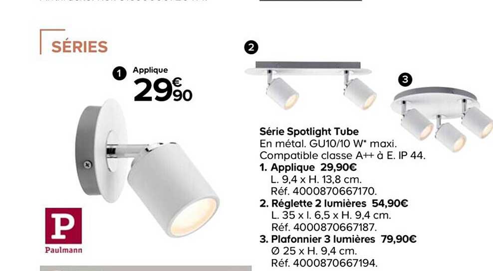 paulmann série spotlight tube