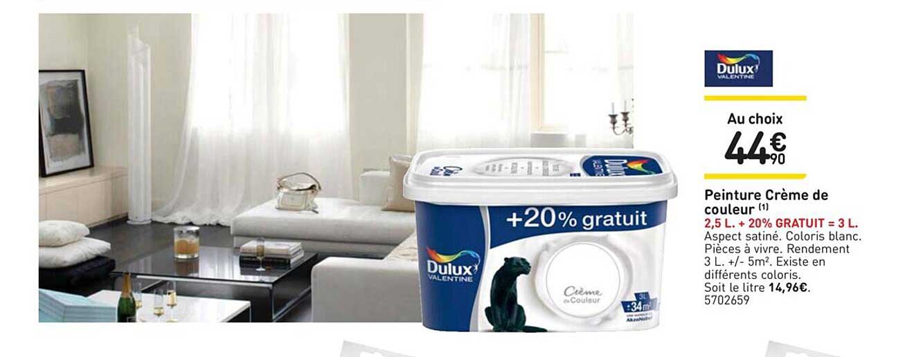 Peinture Crème De Couleur Dulux Valentine