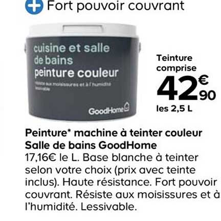 peinture machine à teinter couleur salle de bains goodhome