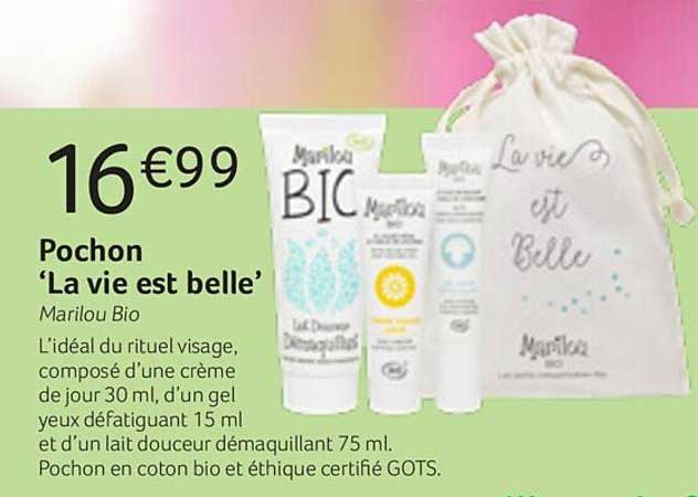 pochon "la vie est belle"