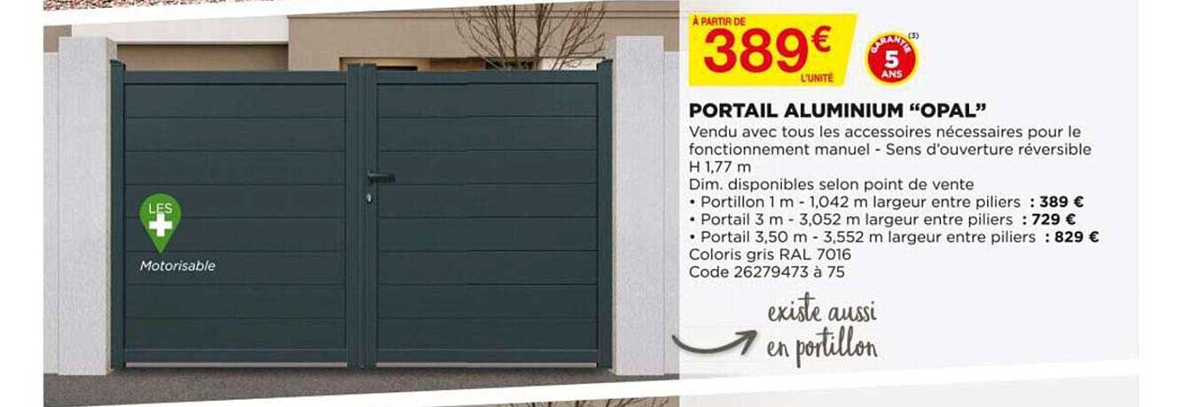 portail aluminium "opal"