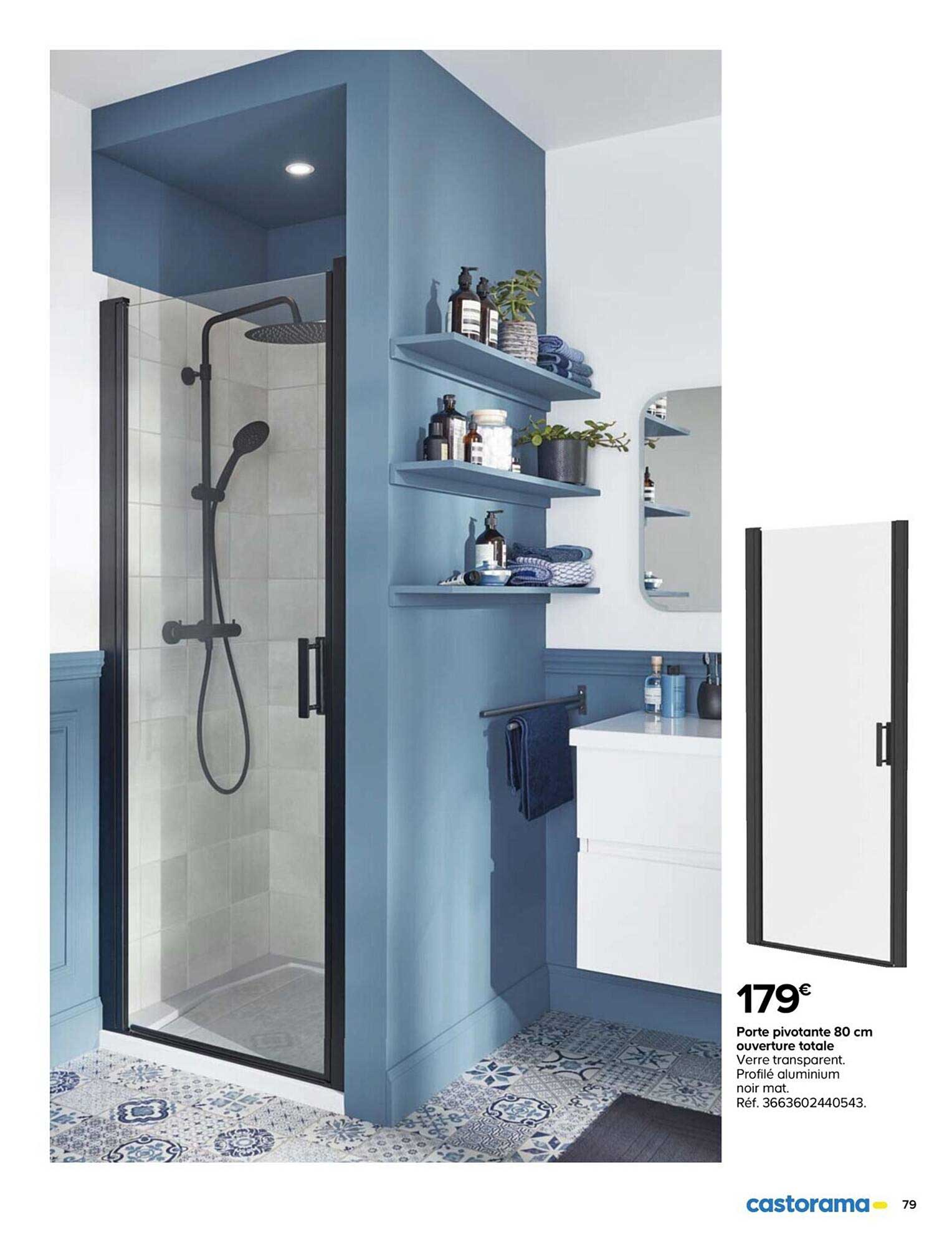 porte pivotante 80 cm ouverture totale