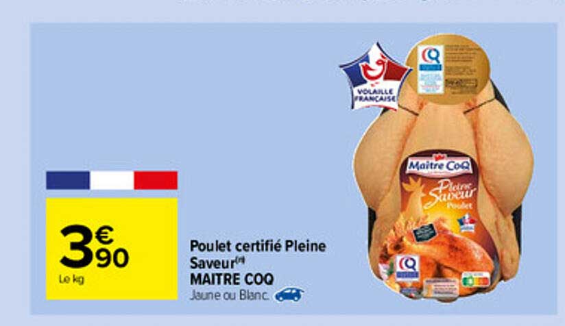 poulet certifié pleine saveur maitre coq