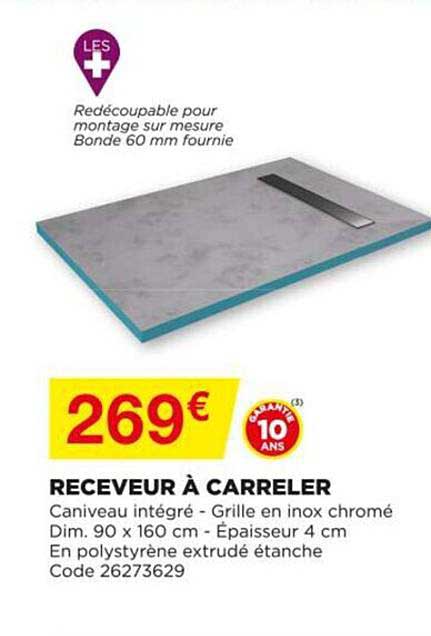 receveur à carreler