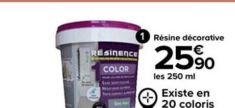 résine décorative les 250 ml