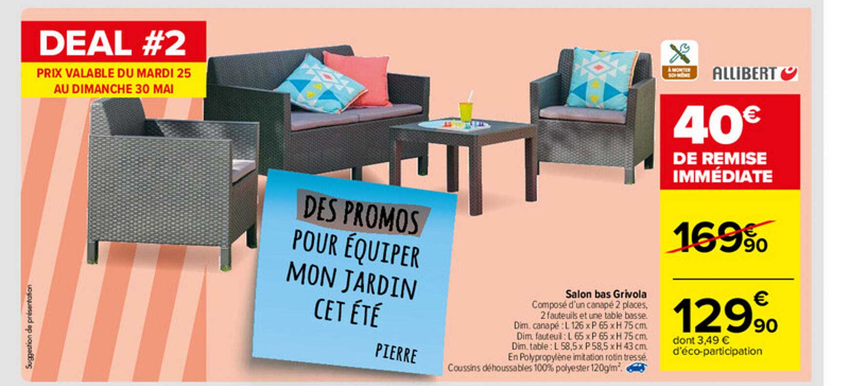 salon bas grivola allibert