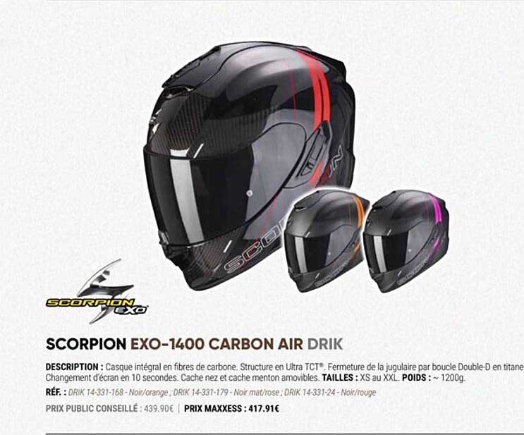 scorpion exo-1400 carbon air drik
