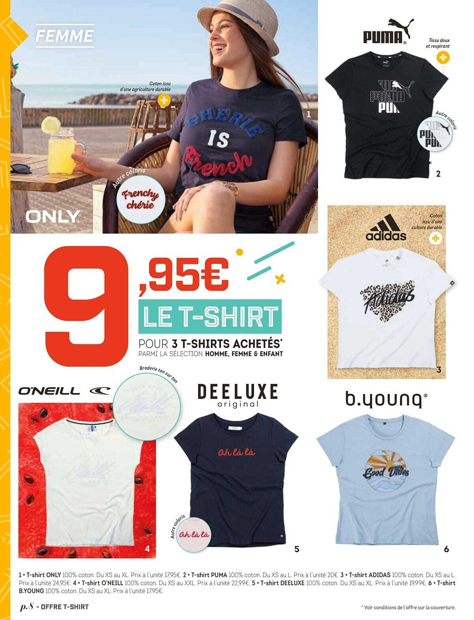 t-shirt only, t-shirt puma, t-shirt adidas, t-shirt o'neill, t-shirt deeluxe, t-shirt b.young