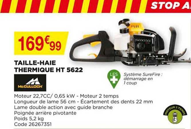 taille-haie thermique ht 5622 mcculloch