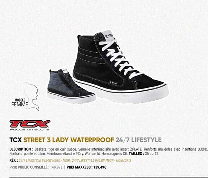 tcx street 3 lady waterproof 24-7 lifestyle