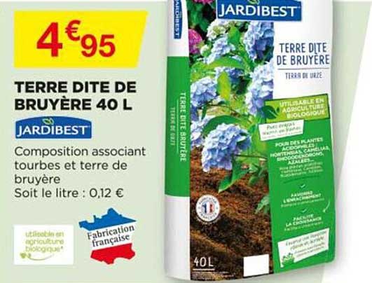 terre dite de bruyère 40 l jardibest
