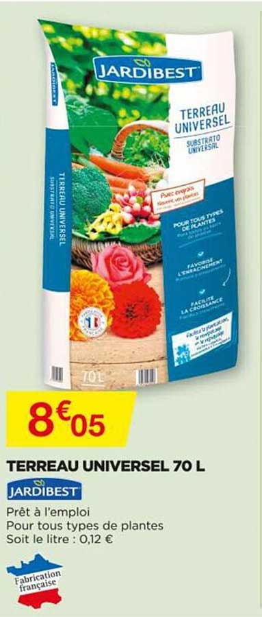 terreau universel 70 l jardibest