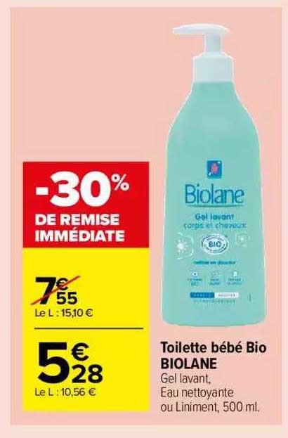 Toilette Bébé Bio Biolane