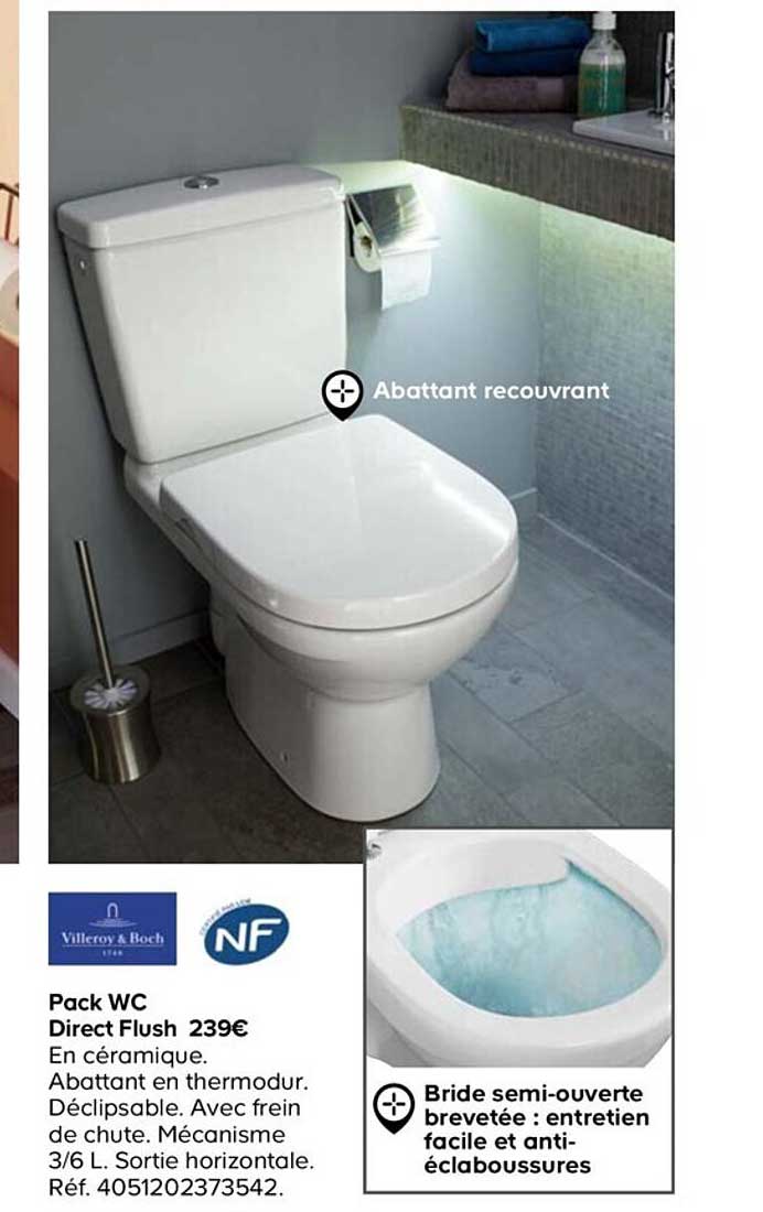 villeroy&boch pack wc direct flush