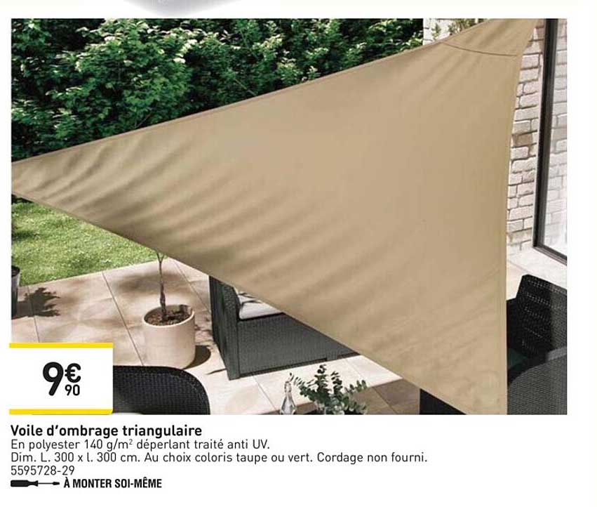 voile d'ombrage triangulaire