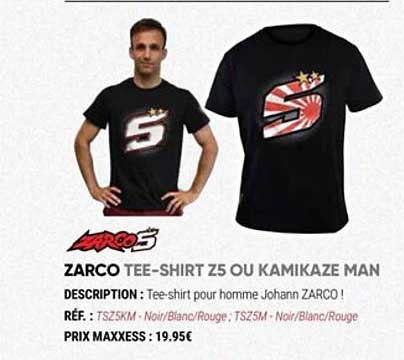 zarco tee-shirt z5 ou kamikaze man
