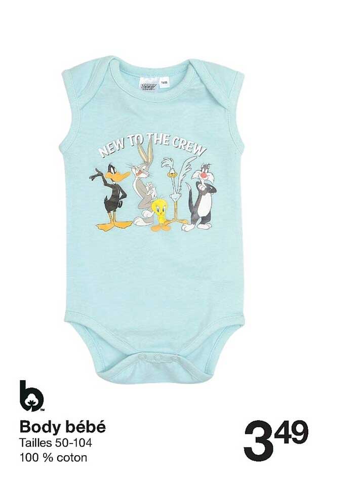 body bébé tailles 50-104 100% coton