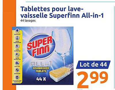 tablettes pour lave-vaisselle superfinn all-in-1