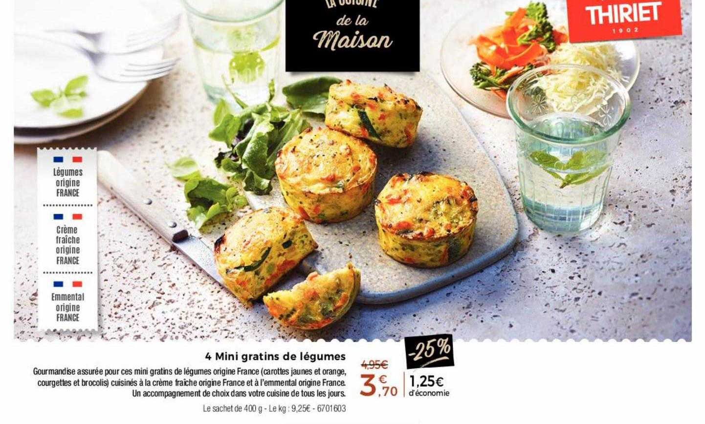 4 mini gratins de légumes