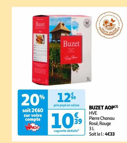 buzet aop hve pierre chanau rosé, rouge