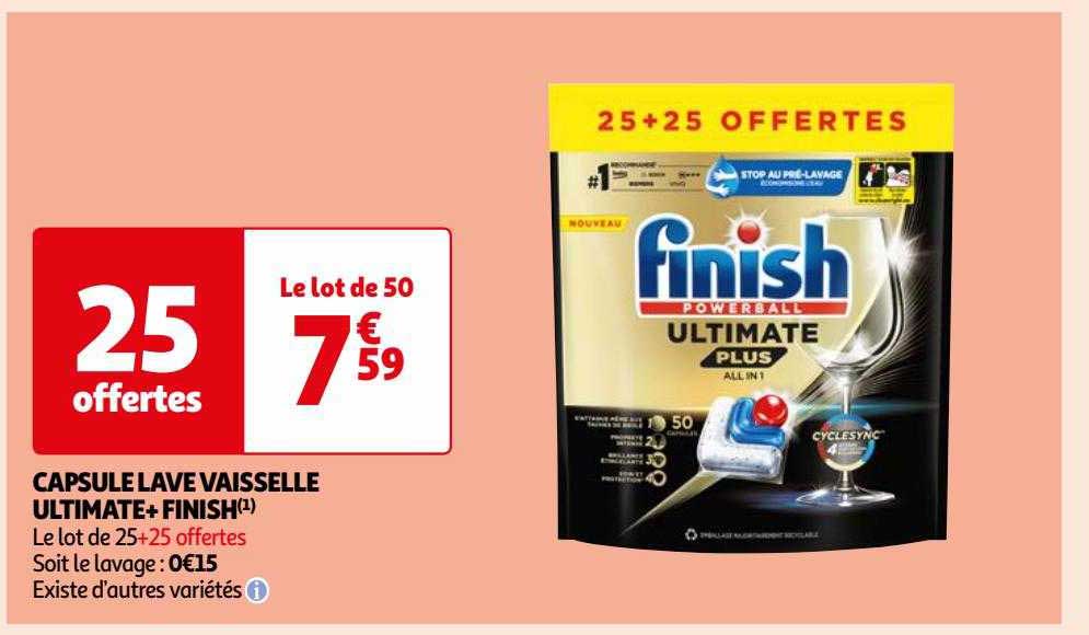 capsule lave vaisselle ultimate+ finish