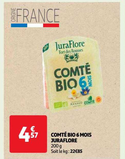 Comté Bio 6 Mois Juraflore