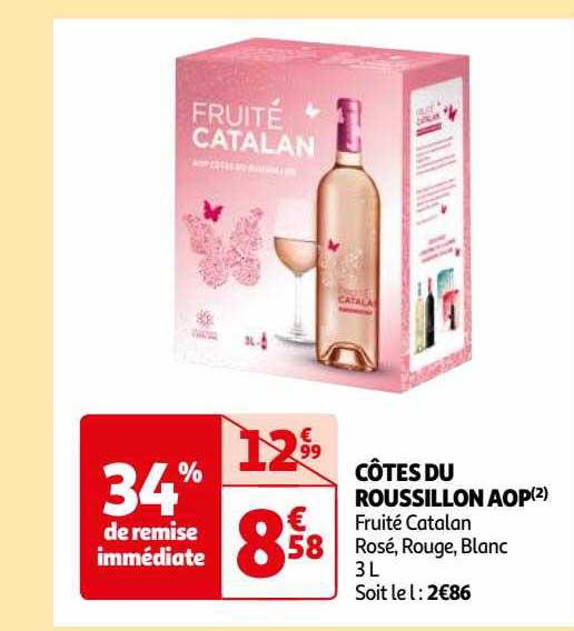 Côtes Du Roussillon Aop Fruité Catalan Rosé, Rouge, Blanc