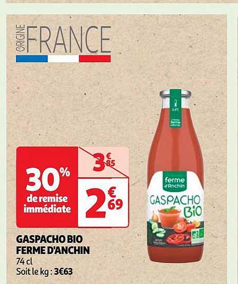 gaspacho bio ferme d'anchin