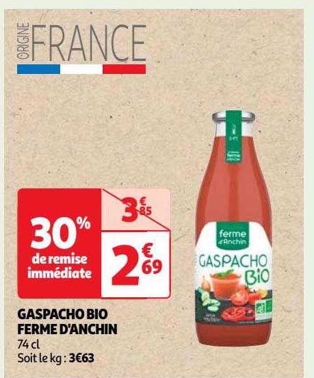 gaspacho bio ferme d'anchin