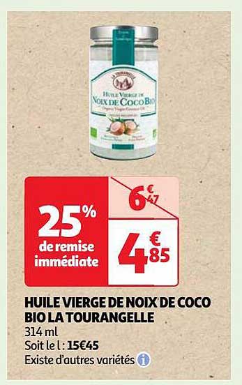 huile vierge de noix de coco bio la tourangelle
