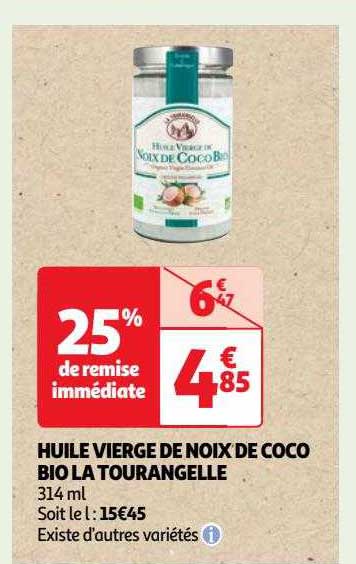 huile vierge de noix de coco bio la tourangelle