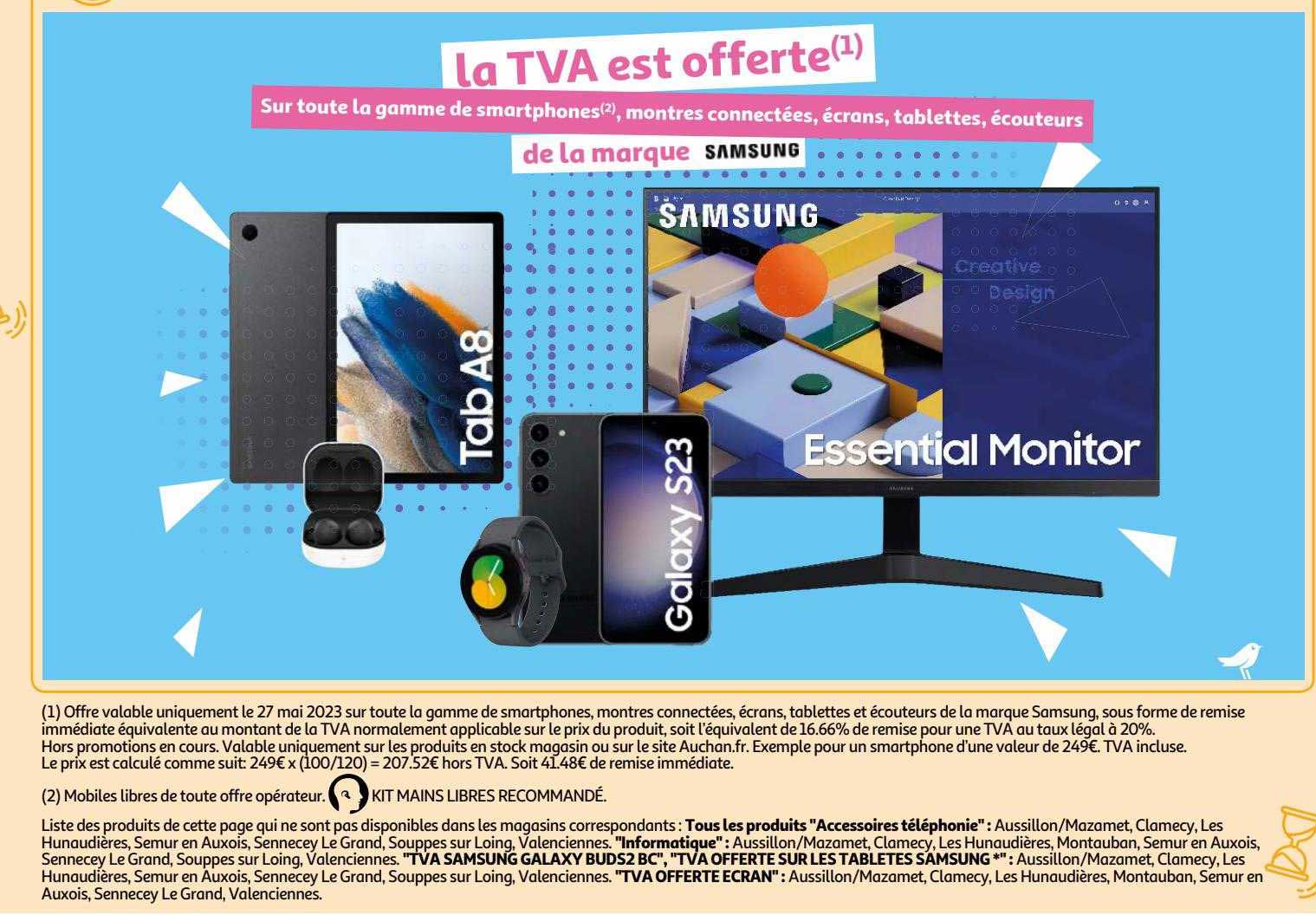 la tva est offerte de la marque samsung