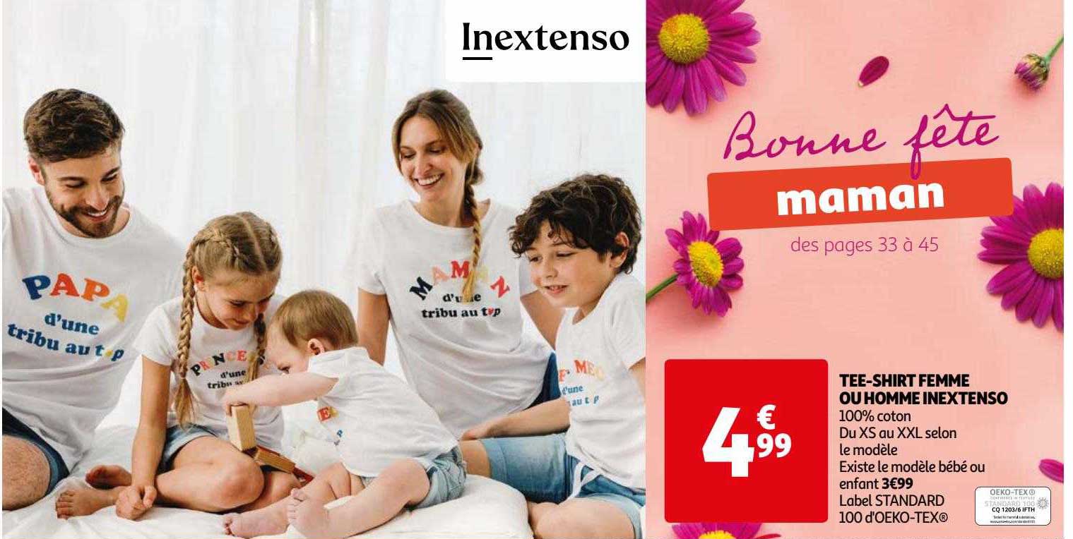 tee-shirt femme ou homme inextenso