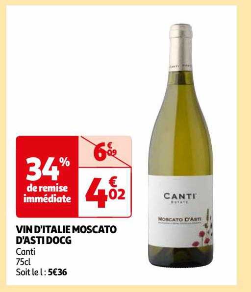 vin d'italie moscato d'asti docg canti