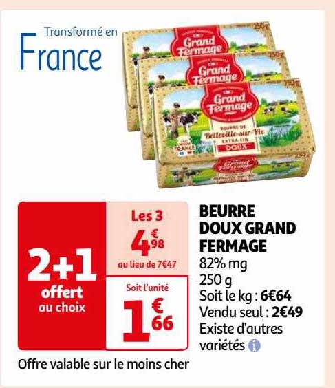 beurre doux grand fermage