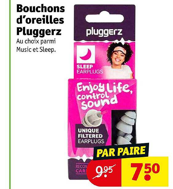 bouchons d'oreilles pluggerz