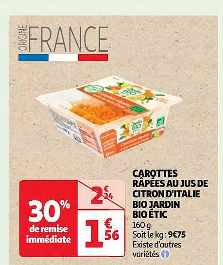 carottes râpées au jus de citron d'italie bio jardin bio étic